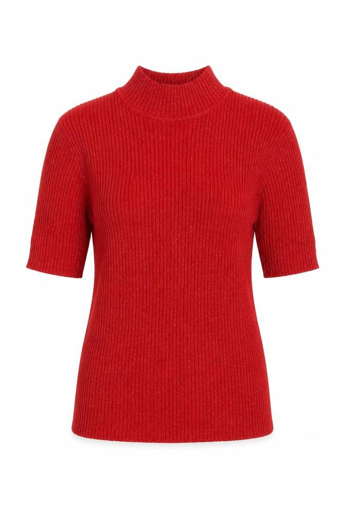 Bonmarché Womens Red Pullover Jumper Size S - glittery