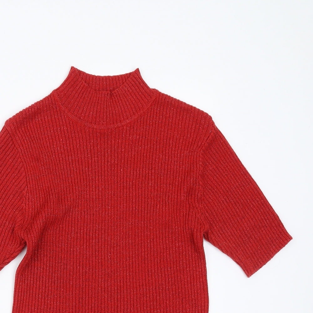 bonmarche Womens Red   Pullover Jumper Size S  - glittery