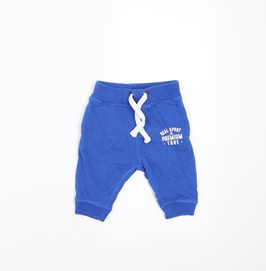 Mothercare Baby Blue   Jogger Trousers Size 3-6 Months