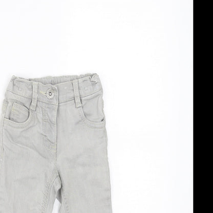 Close-up detail of Next Baby Grey Denim Jeans, size 3-6, Months