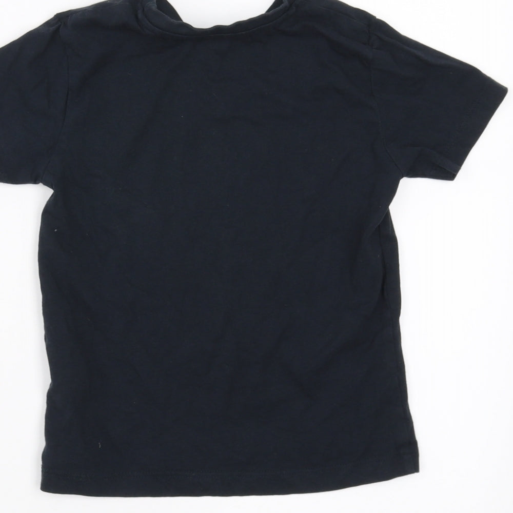 Jeff & Co Boys Black   Basic T-Shirt Size 4-5 Years  - Dinosaur