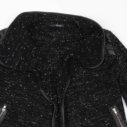 Quiz Womens Black   Jacket Coatigan Size M