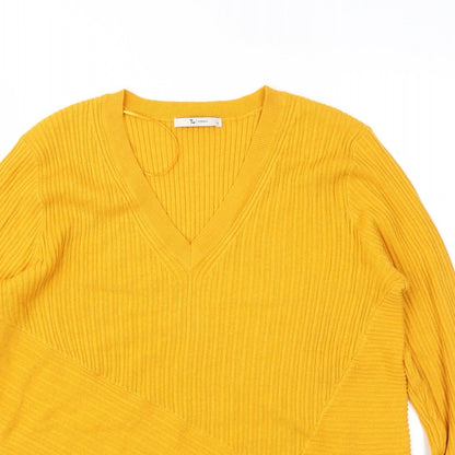 Preloved TU Womens Yellow   Pullover Jumper Size 12 - Detail