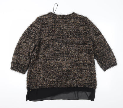 Deffinitions Womens Brown   Pullover Jumper Size 16