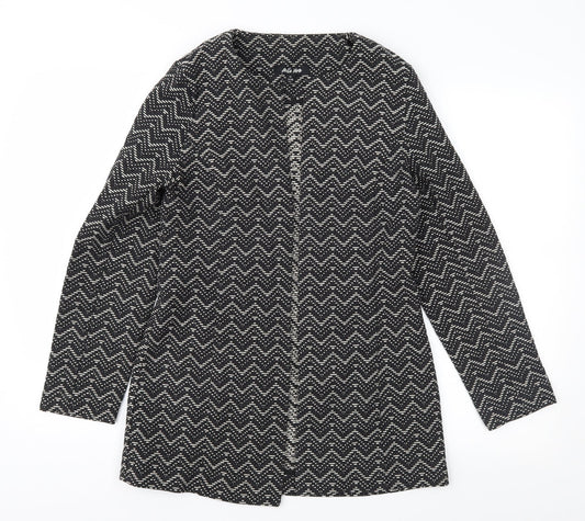 Belle Vere Womens Black Geometric  Jacket  Size 12