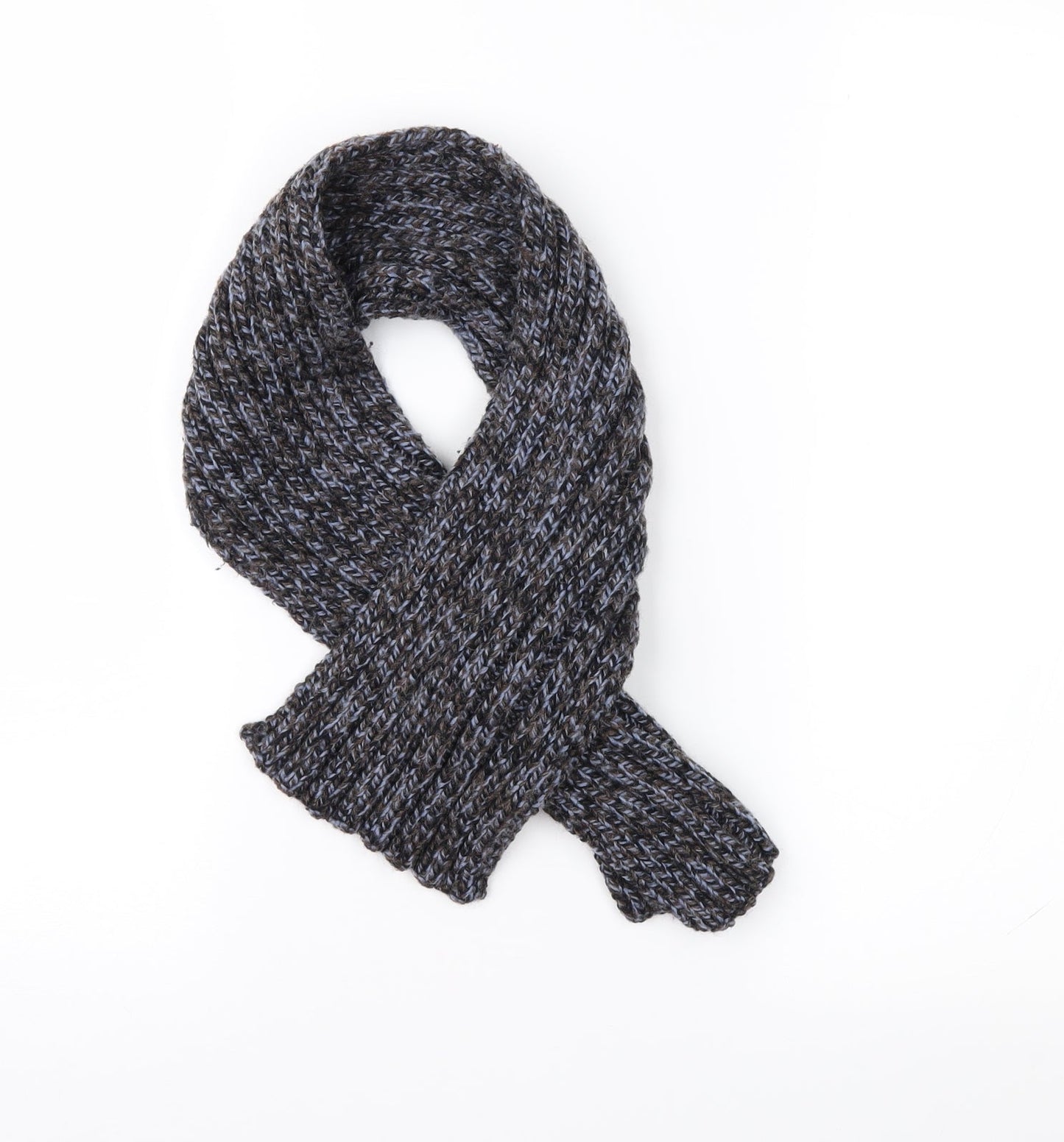 Preworn Unisex Blue  Knit Rectangle Scarf Scarf Size Regular