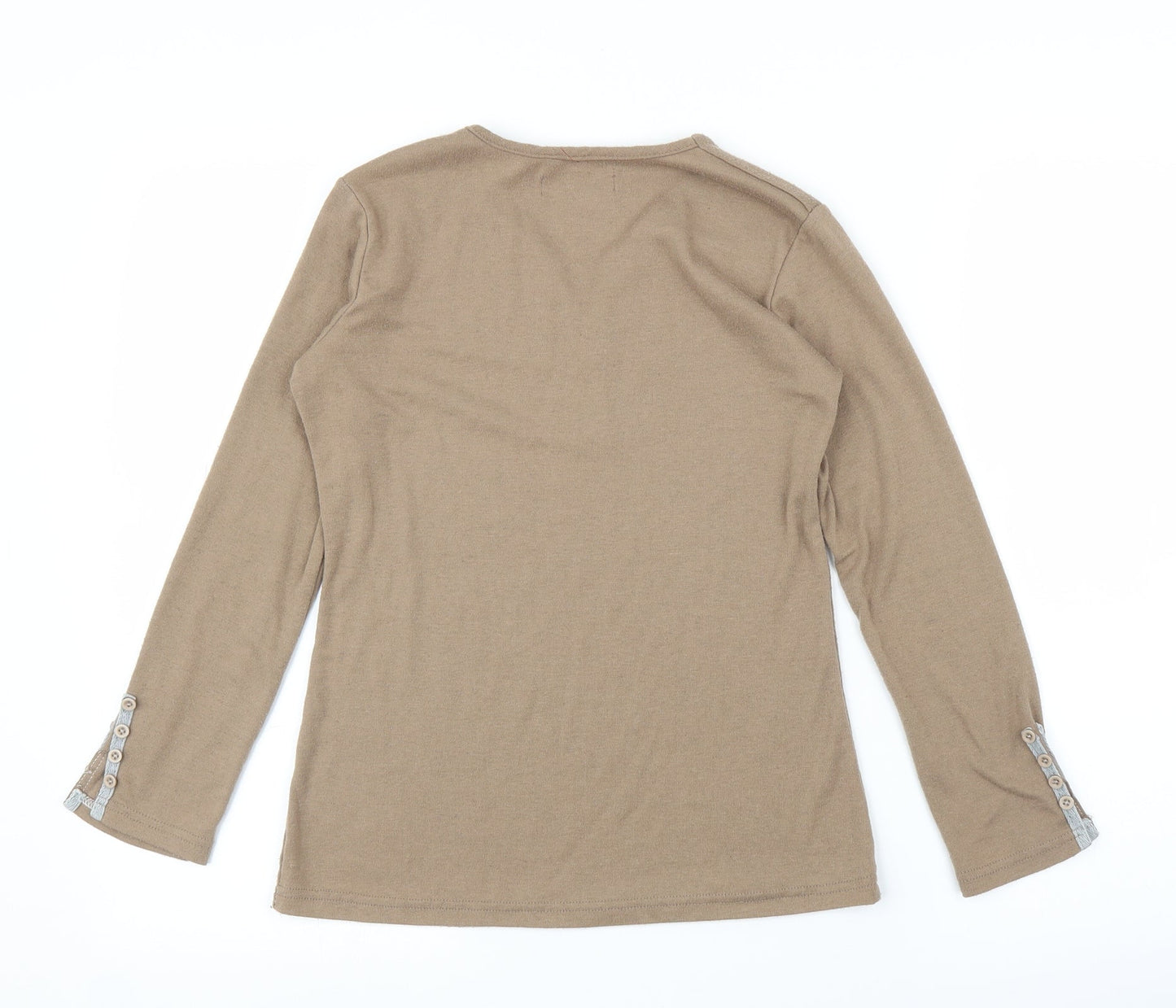 Eunice Lai Womens Beige   Basic Blouse Size S