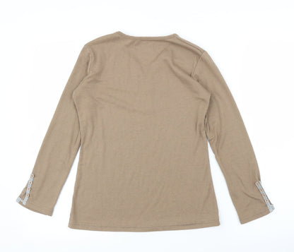 Preloved Eunice Lai Womens Beige   Basic Blouse Size S - Back