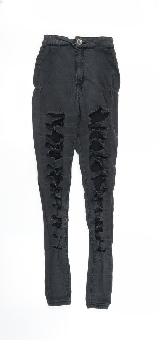 Girl Vivi Womens Black  Denim Skinny Jeans Size 6 L27 in