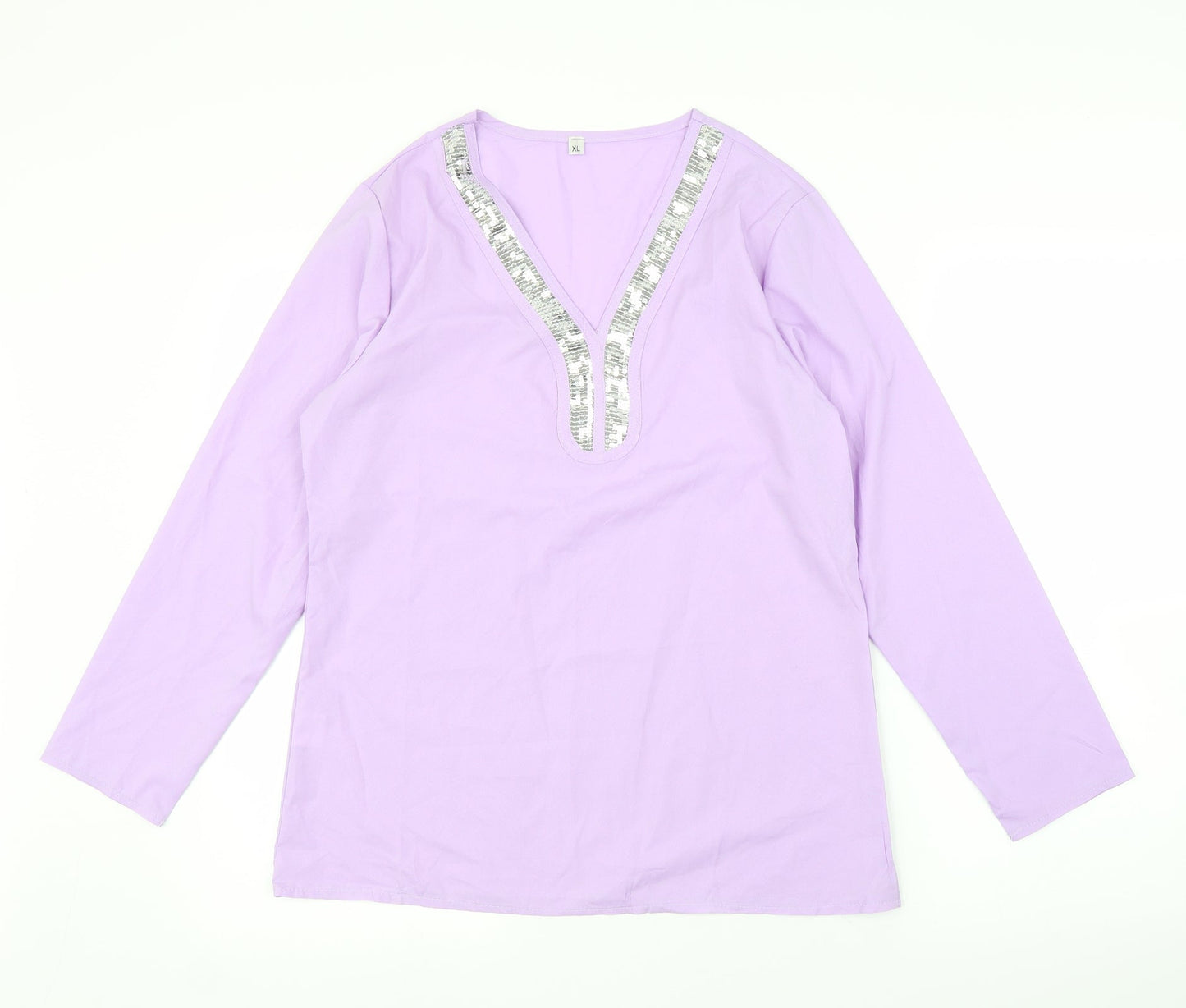 Preworn Womens Purple   Basic Blouse Size XL