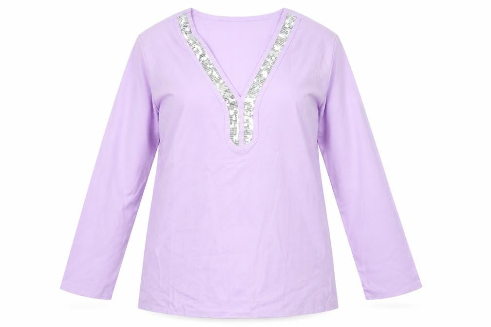 Preworn Womens Purple   Basic Blouse Size XL