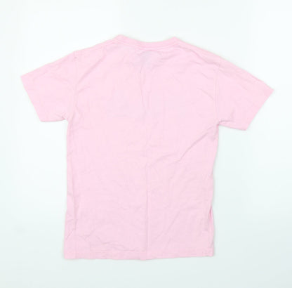Back view of Fil girls’ pink basic t-shirt, size 10, years