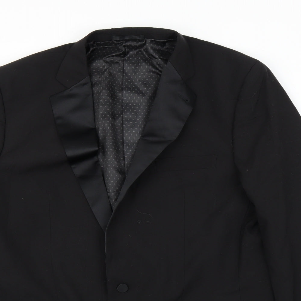 Limited Collection Mens Black   Jacket Suit Jacket Size 42