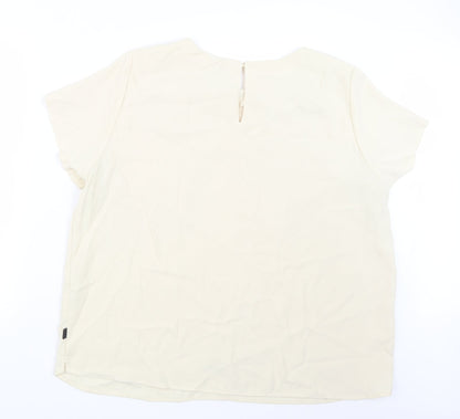 Preloved Incorporatewear Womens Ivory   Basic T-Shirt Size 24 - Back