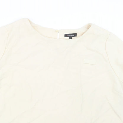 Preloved Incorporatewear Womens Ivory   Basic T-Shirt Size 24 - Detail