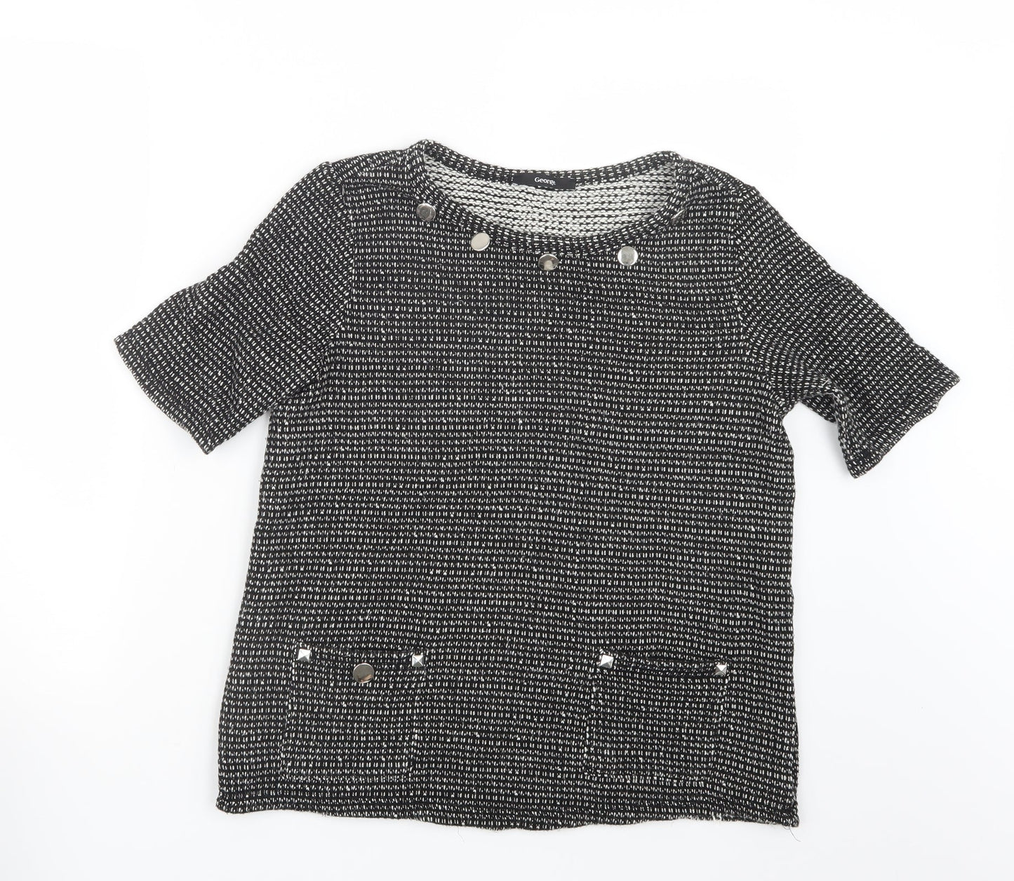 George Womens Black  Knit Pullover Jumper Size 12