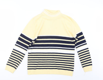 Additional front view of CHIC women’s ivory striped knit jumper, size S