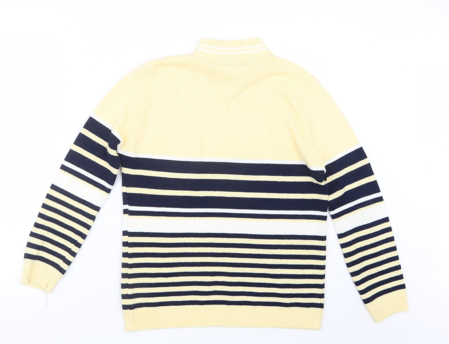 CHIC Womens Ivory Striped Knit Pullover Jumper Size S