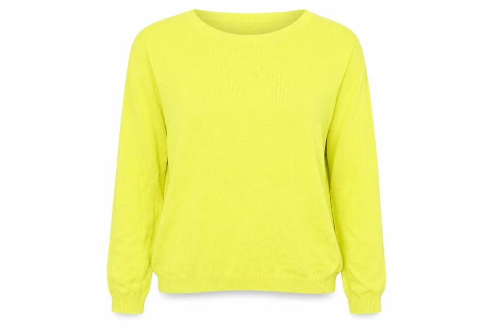 Papaya Womens Yellow  Knit Pullover Jumper Size S