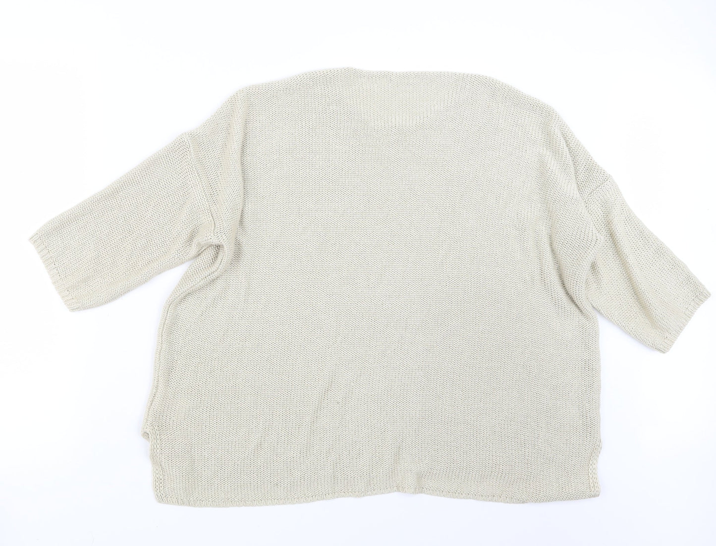 Papaya Womens Beige  Knit Pullover Jumper Size 20