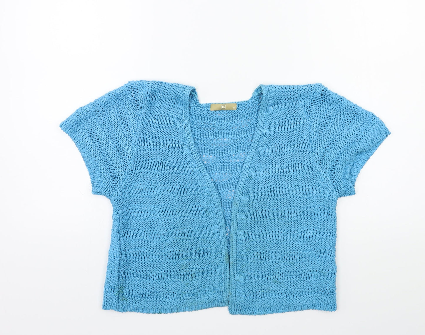 TU Womens Blue  Knit Cardigan Jumper Size 14