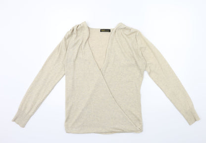 d&Z Womens Beige  Knit Pullover Jumper Size 10
