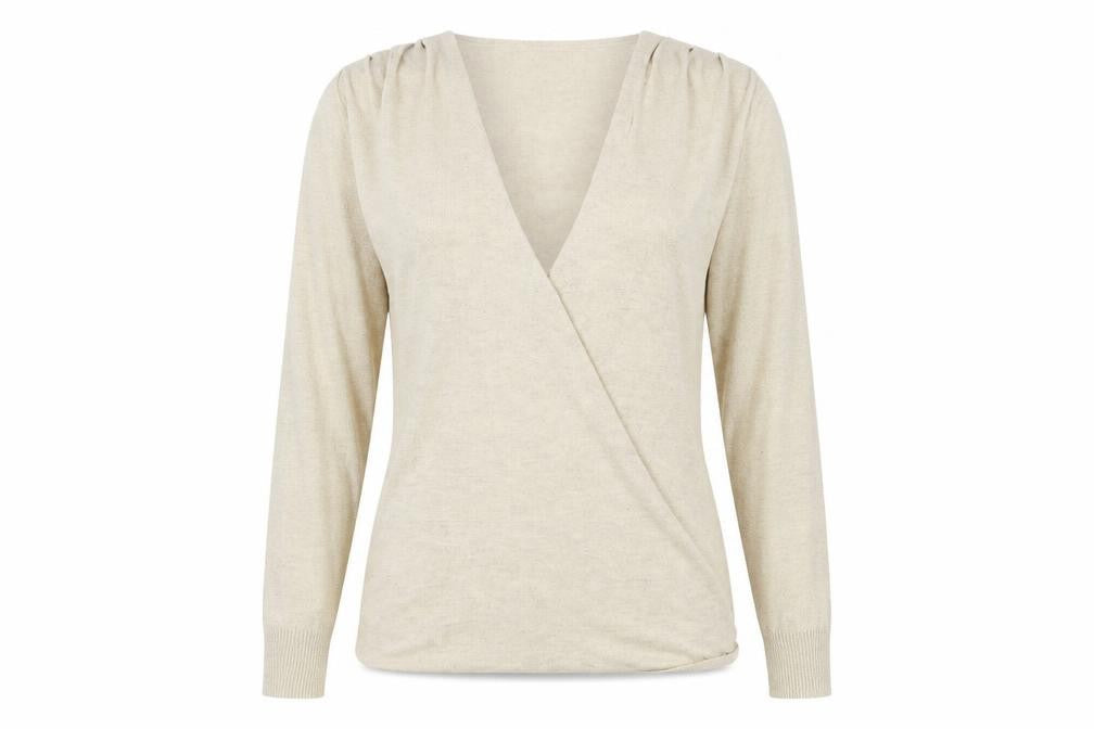 d&Z Womens Beige  Knit Pullover Jumper Size 10