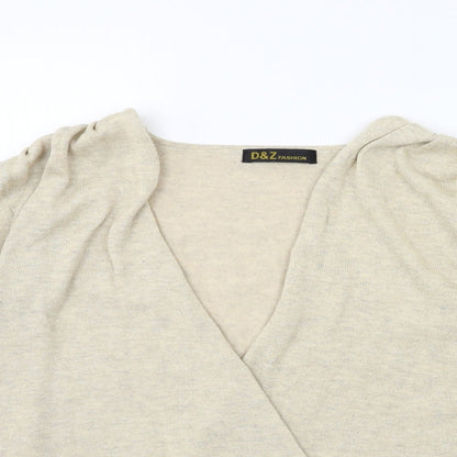 d&Z Womens Beige  Knit Pullover Jumper Size 10