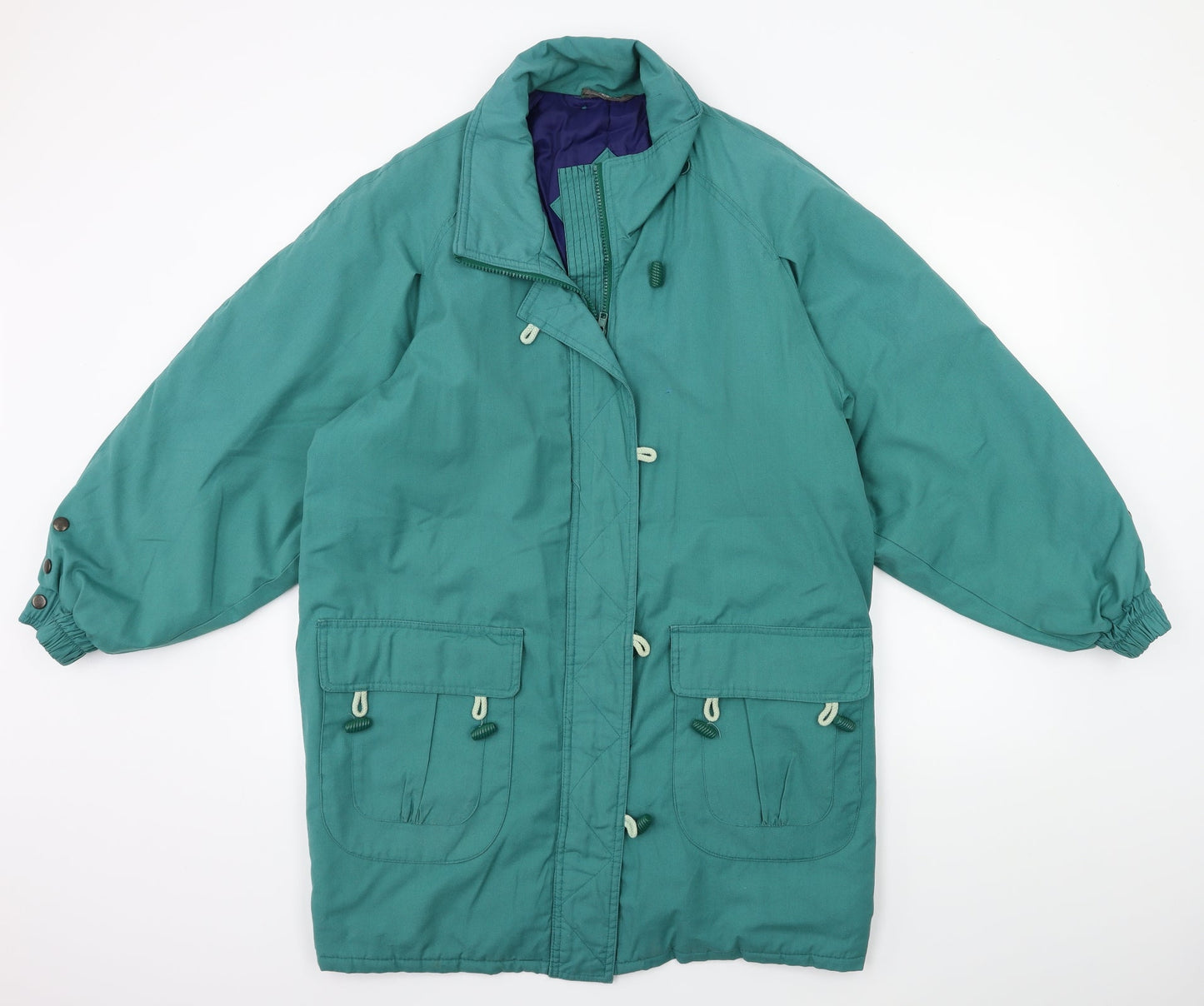 Preworn Womens Green   Overcoat Coat Size 12