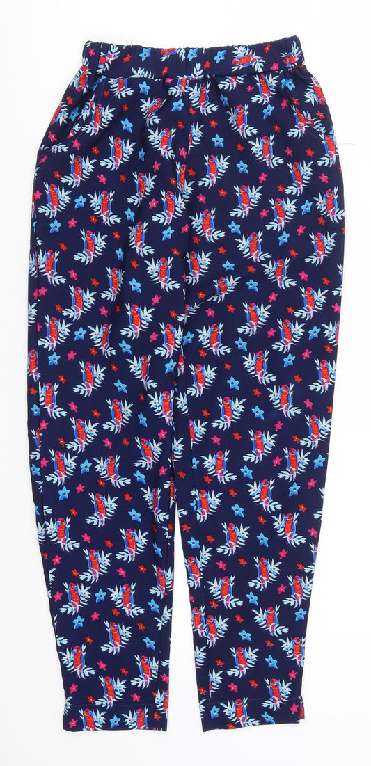 New Look Girls Blue Floral  Bloomer Trousers Size 9 Years - Birds