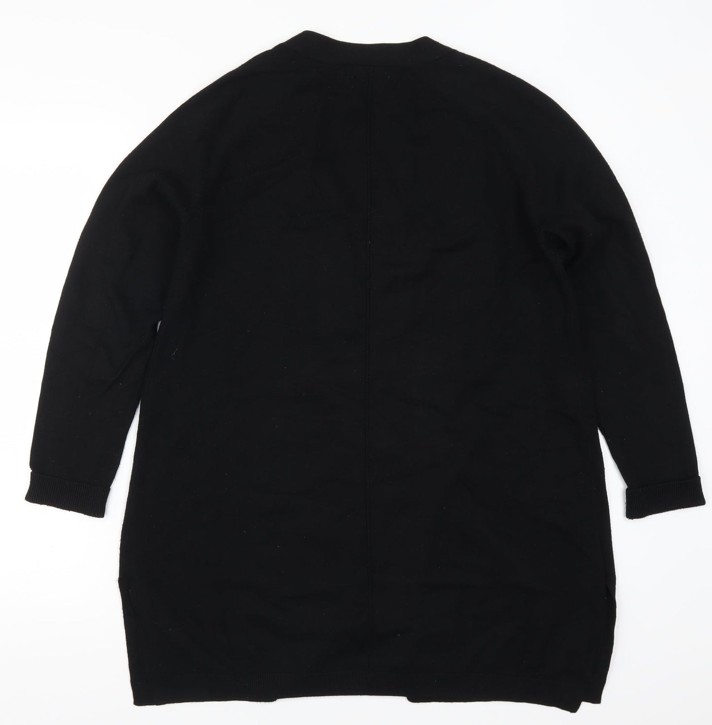 Evolution Womens Black  Rayon Cardigan Jumper Size M