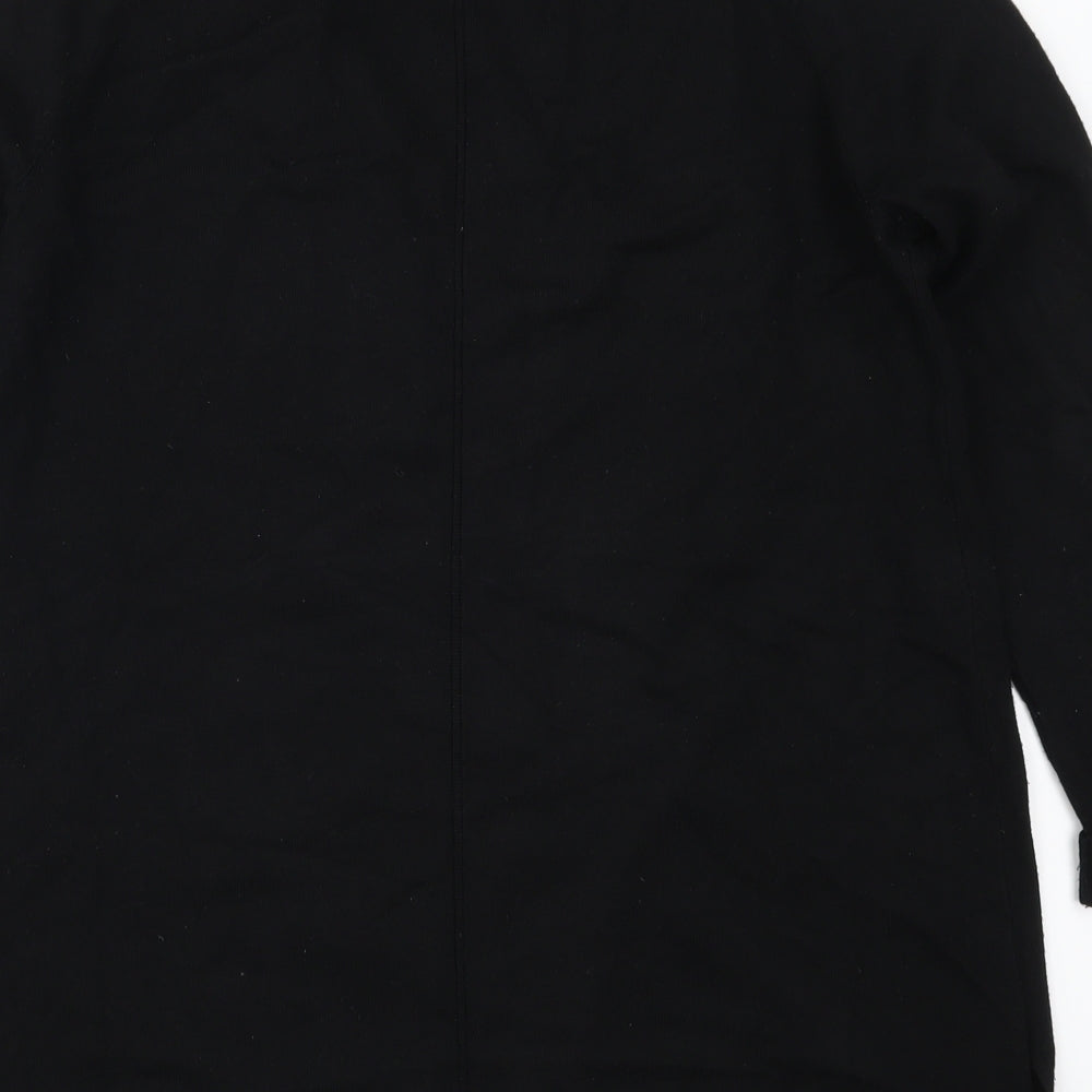 Evolution Womens Black  Rayon Cardigan Jumper Size M