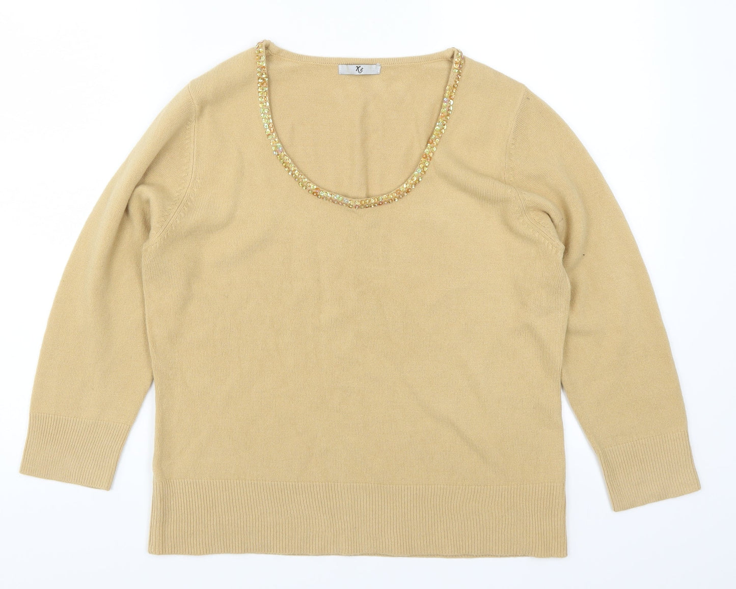 XE Womens Beige   Pullover Jumper Size XL