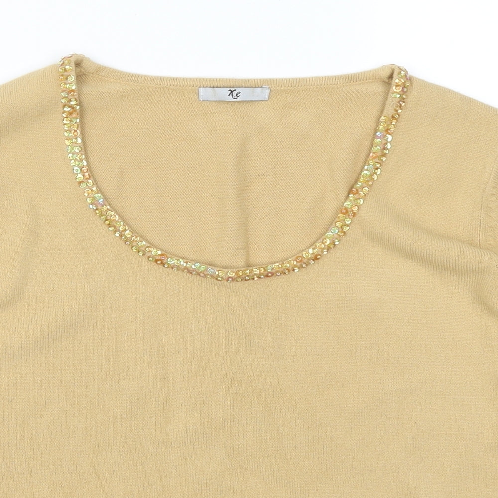 XE Womens Beige   Pullover Jumper Size XL