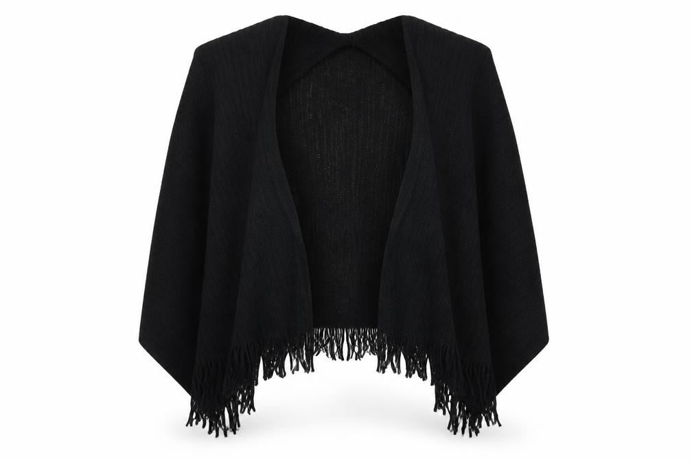 Preworn Womens Black    Shawl/Wrap