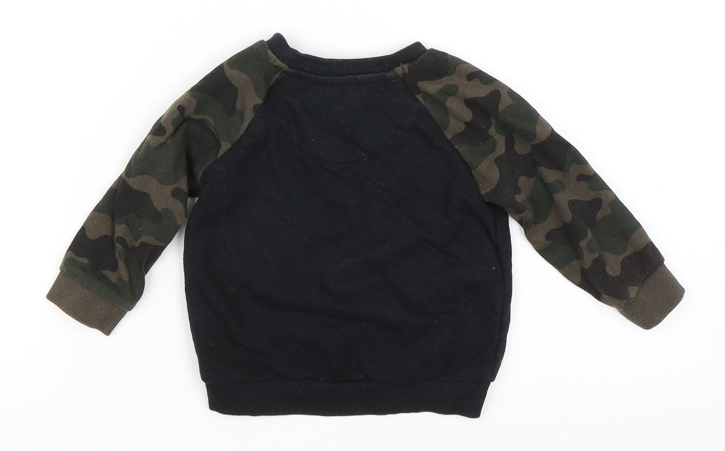 Fred & Flo Boys Black   Pullover Jumper Size 6-9 Months