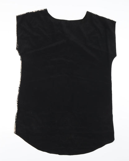 Back view of Atmosphere women’s black basic blouse, size UK 14