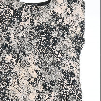Close-up detail of Atmosphere women’s black basic blouse, size UK 14
