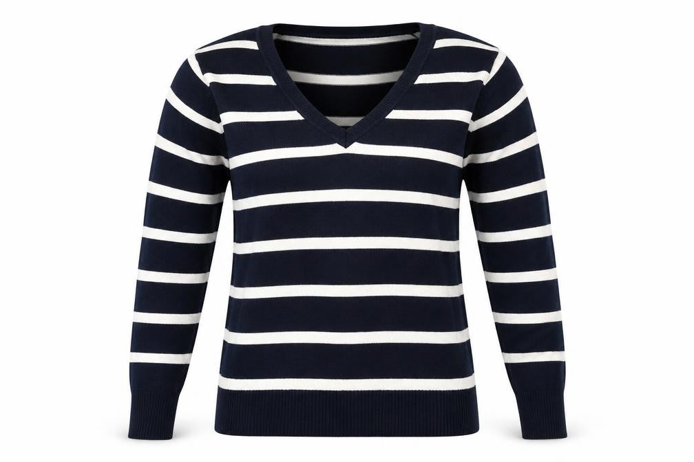 Atmosphere Womens Blue Striped  Pullover Jumper Size 10