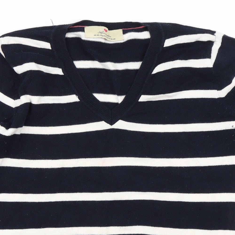 Atmosphere Womens Blue Striped  Pullover Jumper Size 10
