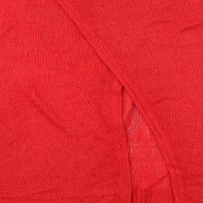 New Look Womens Red  Knit Pullover Jumper Size S  - Open Back