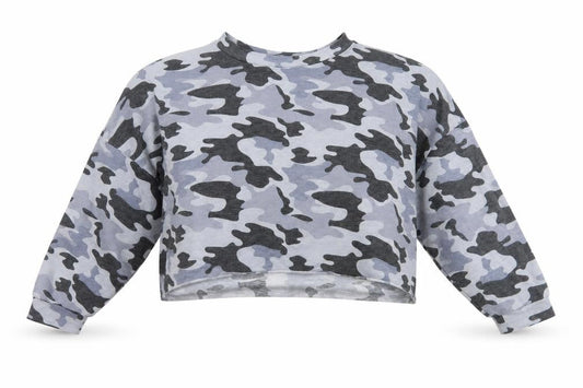 Tresics Womens Multicoloured Camouflage Jersey Cropped T-Shirt Size S