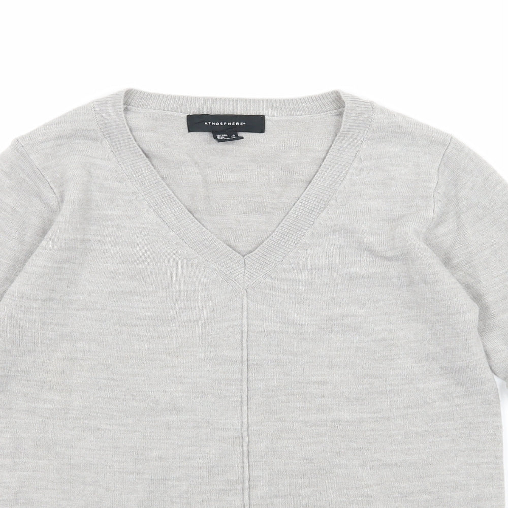 Atmosphere Womens Grey  Knit Pullover Jumper Size 4