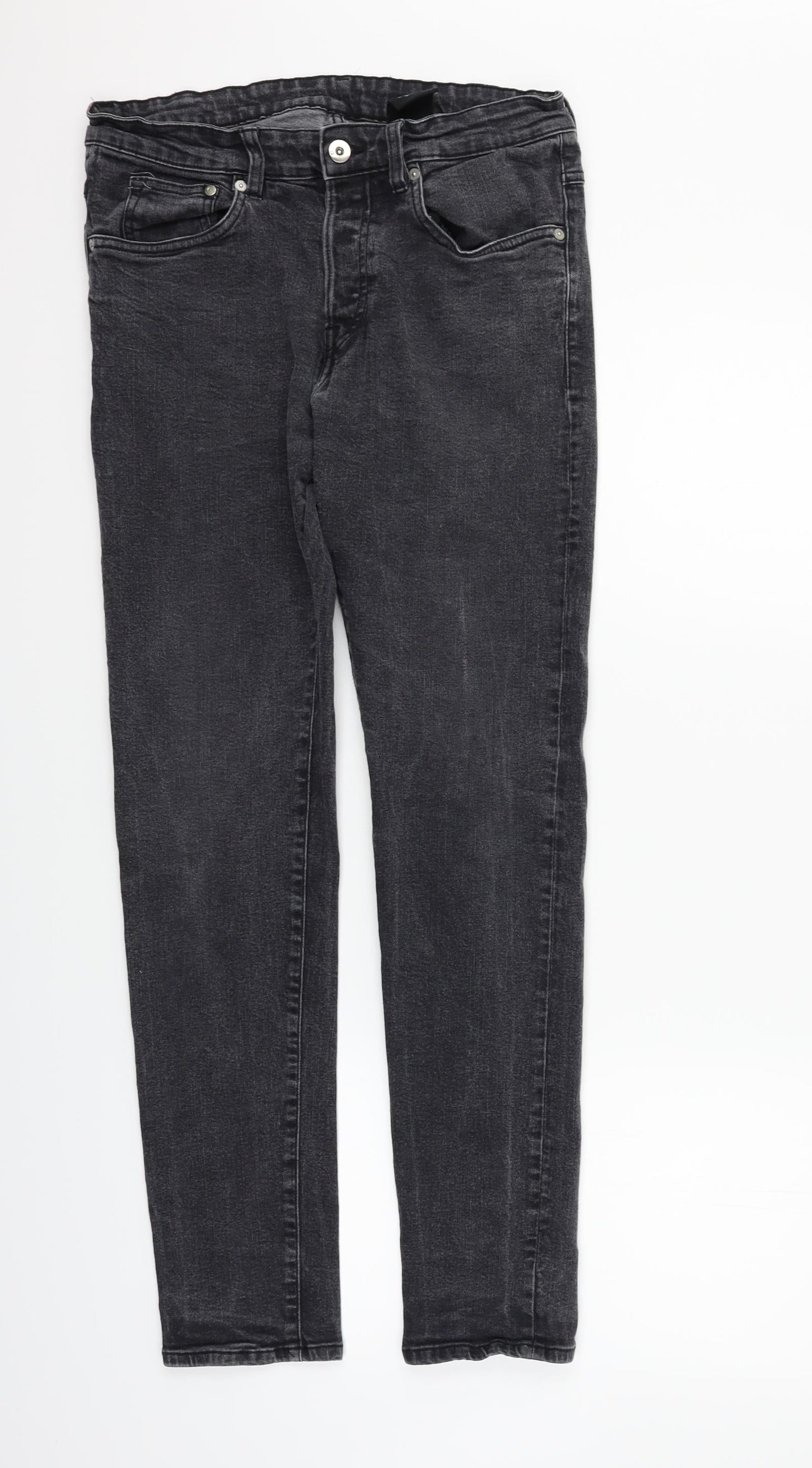 H&M Womens Grey   Straight Jeans Size 30 in L32 in