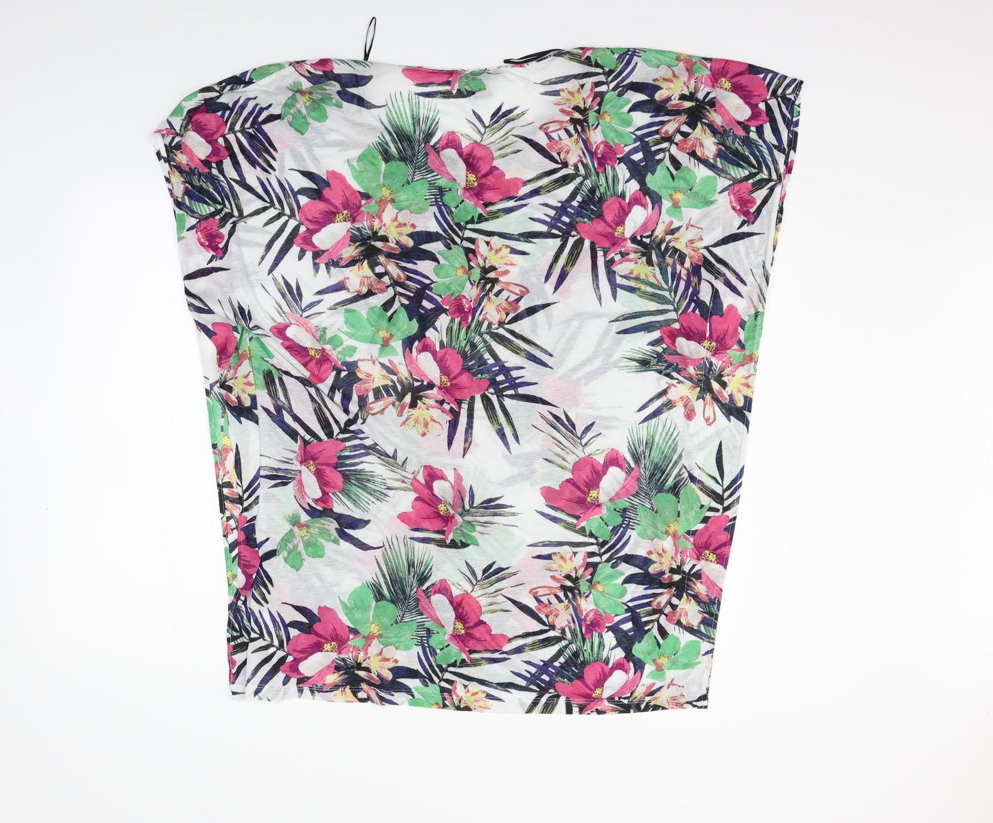 H&M Womens White Floral  T-Shirt Dress  Size M