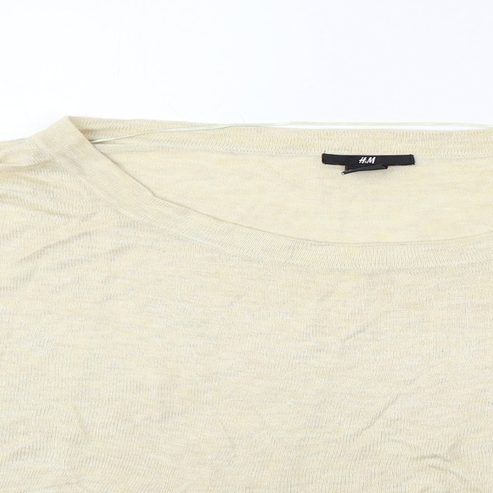 H&M Womens Beige   Pullover Jumper Size L
