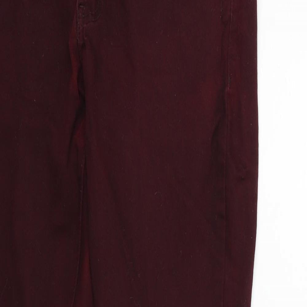 YESYES Womens Red   Skinny Jeans Size 12 L30 in