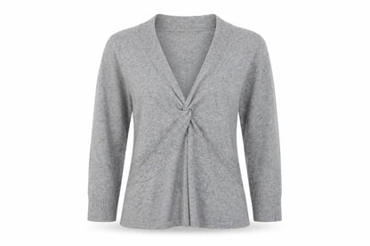 Front view of Kaliko women’s grey jumper, size UK 8