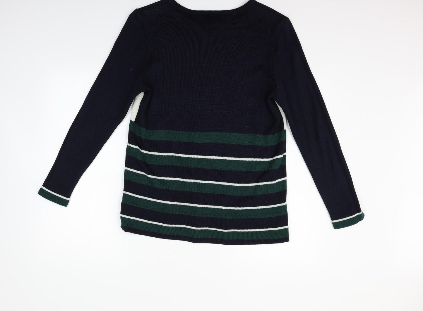 Camilla Womens Blue Striped  Pullover Jumper Size 14