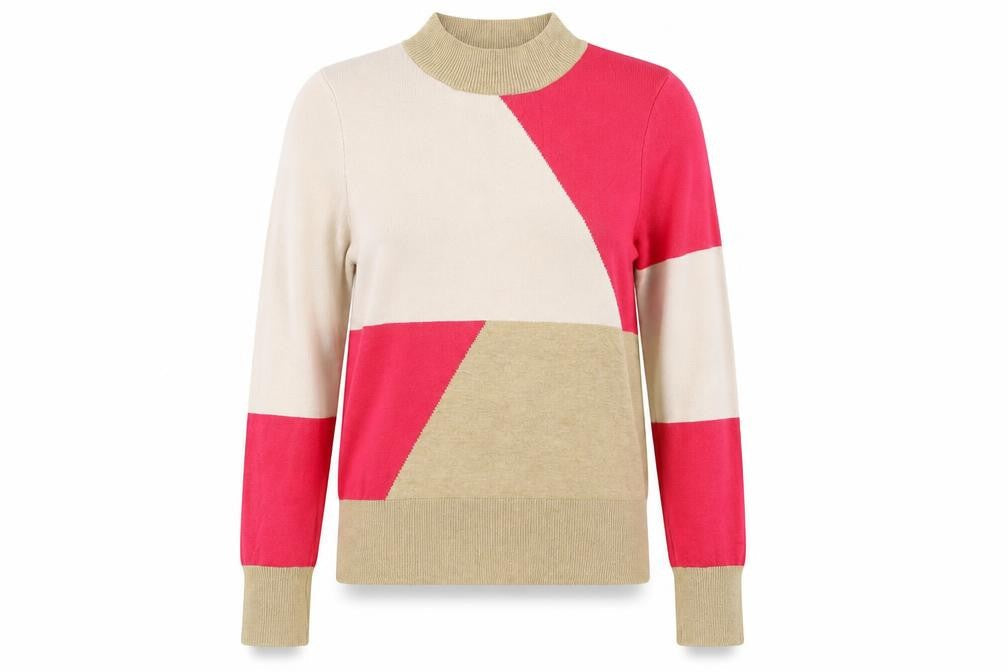 Marks & Spencer Womens Purple Geometric  Pullover Jumper Size 10